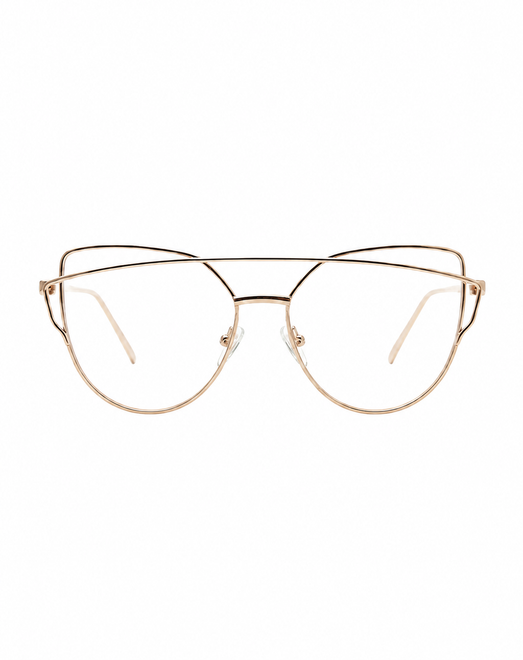 That Girl oversized gold cat-eye clear glasses — part of The OG Two-Pack bundle