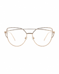 That Girl oversized gold cat-eye clear glasses — part of The OG Two-Pack bundle