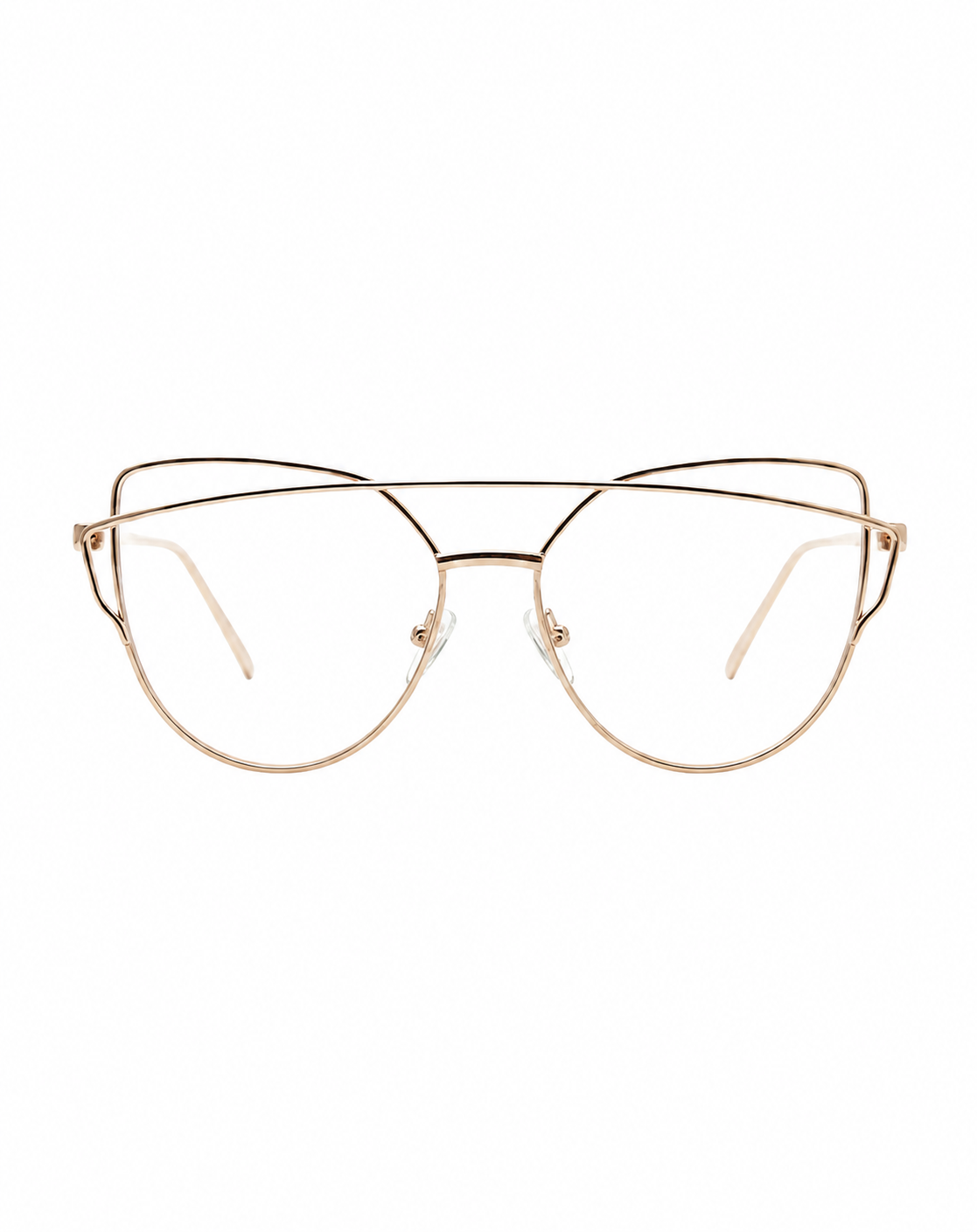 That Girl oversized gold cat-eye clear glasses — part of The OG Two-Pack bundle