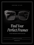 Find Your Perfect Frames free style guide cover with black square frame glasses — Shady Views